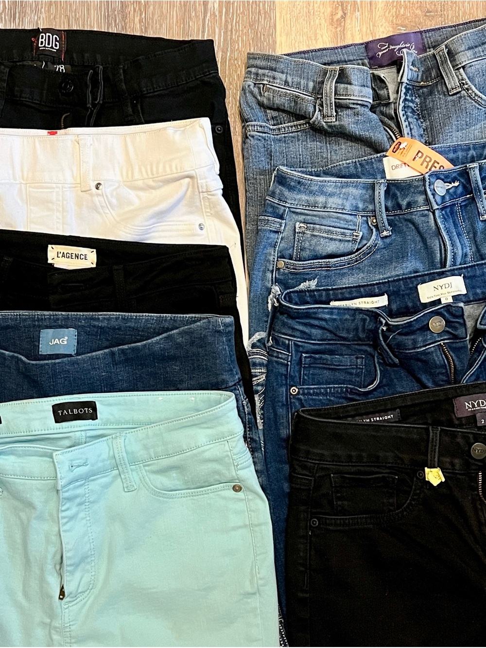 Lot of 9 mixed brand women’s pants
